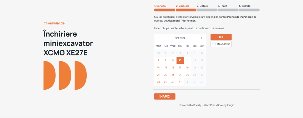 Citeste procedura noastra de Închiriere Utilaje pentru o rezervare rapida