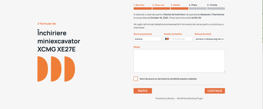 Citeste procedura noastra de Închiriere Utilaje pentru o rezervare rapida